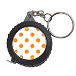 Polka Dots - Dark Orange on White Measuring Tape