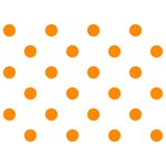 Polka Dots - Dark Orange on White Birthday Cake 3D Greeting Card (7x5)