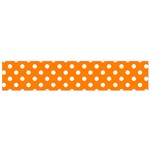 Polka Dots - White on Orange Flano Scarf (Small)