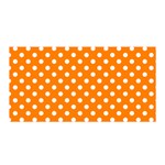 Polka Dots - White on Orange Satin Wrap