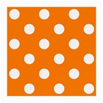 Polka Dots - White on Orange Medium Glasses Cloth