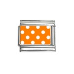 Polka Dots - White on Orange Italian Charm (9mm)