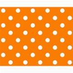 Polka Dots - White on Orange Collage 8  x 10 