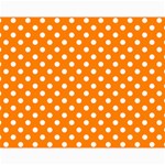 Polka Dots - White on Orange Collage 11  x 14 