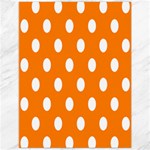 Polka Dots - White on Orange Canvas 12  x 16 