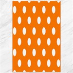 Polka Dots - White on Orange Canvas 12  x 18 