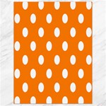 Polka Dots - White on Orange Canvas 18  x 24 