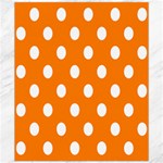 Polka Dots - White on Orange Canvas 20  x 24 