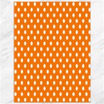 Polka Dots - White on Orange Canvas 36  x 48 