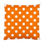 Polka Dots - White on Orange Standard Cushion Case (One Side)