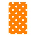 Polka Dots - White on Orange Memory Card Reader (Rectangular)