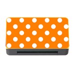 Polka Dots - White on Orange Memory Card Reader with CF
