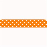 Polka Dots - White on Orange Small Bar Mat