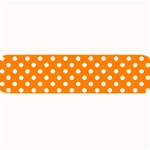 Polka Dots - White on Orange Medium Bar Mat