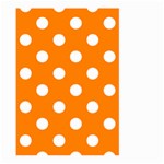 Polka Dots - White on Orange Large Garden Flag (Two Sides)