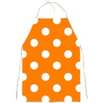 Polka Dots - White on Orange Full Print Apron