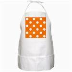 Polka Dots - White on Orange BBQ Apron