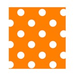 Polka Dots - White on Orange Greeting Card 4.5  x 6 