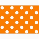 Polka Dots - White on Orange 5  x 7  Photo Cards