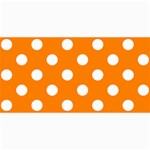 Polka Dots - White on Orange 4  x 8  Photo Cards