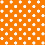 Polka Dots - White on Orange ScrapBook Page 8  x 8 