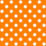 Polka Dots - White on Orange ScrapBook Page 12  x 12 