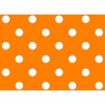 Polka Dots - White on Orange Birthday Cake 3D Greeting Card (7x5)