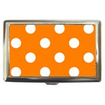 Polka Dots - White on Orange Cigarette Money Case