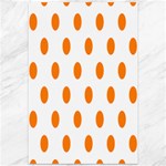 Polka Dots - Orange on White Canvas 12  x 18 