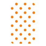 Polka Dots - Orange on White Memory Card Reader (Rectangular)