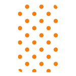 Polka Dots - Orange on White Memory Card Reader (Rectangular)