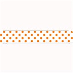 Polka Dots - Orange on White Small Bar Mat