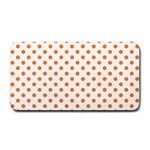 Polka Dots - Orange on White Medium Bar Mat