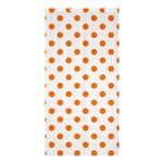 Polka Dots - Orange on White Shower Curtain 36  x 72  (Stall)