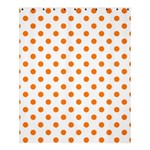 Polka Dots - Orange on White Shower Curtain 60  x 72  (Medium)