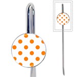 Polka Dots - Orange on White Book Mark