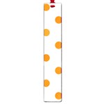 Polka Dots - Orange on White Large Book Mark