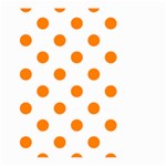 Polka Dots - Orange on White Large Garden Flag (Two Sides)