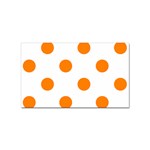 Polka Dots - Orange on White Sticker (Rectangular)