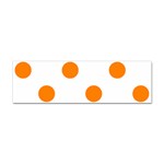 Polka Dots - Orange on White Sticker Bumper (10 pack)