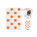 Polka Dots - Orange on White Playing Cards (Mini)