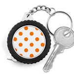 Polka Dots - Orange on White Measuring Tape