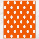 Polka Dots - White on Safety Orange Canvas 8  x 10 