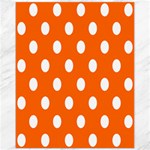 Polka Dots - White on Safety Orange Canvas 11  x 14 