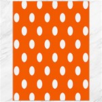 Polka Dots - White on Safety Orange Canvas 12  x 16 