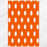 Polka Dots - White on Safety Orange Canvas 12  x 18 