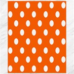 Polka Dots - White on Safety Orange Canvas 16  x 20 