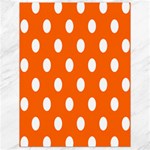 Polka Dots - White on Safety Orange Canvas 18  x 24 