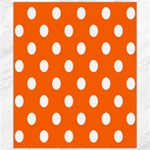 Polka Dots - White on Safety Orange Canvas 20  x 24 