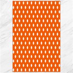 Polka Dots - White on Safety Orange Canvas 24  x 36 
